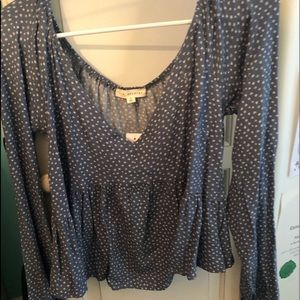 L.A hearts blue and white shirt